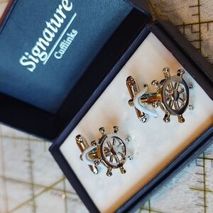 Nautical Ship wheel cuff links